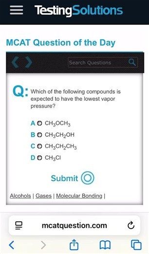 Mcat general chemistry practice question. #mcat #premed