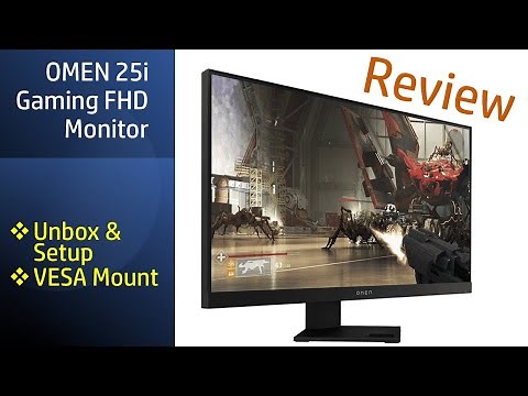 Review : HP OMEN 25i FHD Monitor Unbox & Setup , prepare for VESA mount