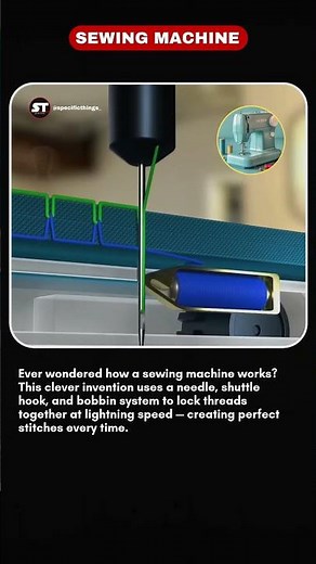 How a Sewing Machine Actually Works! Mind-Blowing Mechanism Explained #shortsfeed #usa #viralfacts