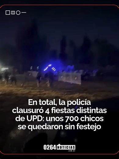🚔🎉Cuatro fiestas del UPD fueron clausuradas en Rawson. 🔴En el Médano de Oro, la Policía suspendió cuatro eventos con unos 700 estudiantes por no contar con habilitación. Así lo confirmó el subsecretario Guillermo Gélves: “Sin presencia de alcohol, pero sin habilitaciones”. #videoviral #redessociales #upd #sanjuan