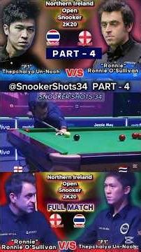 Ronnie 🇬🇧 Vs 👉 Thepchaiya 🇹🇭Part4✨ #shorts #shortvideo #shortsfeed #youtubeshorts #snookershots34
