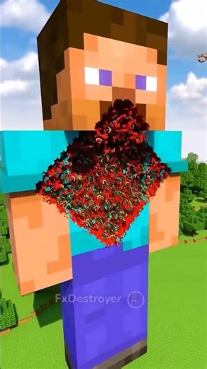 how many picaxe will destroy this Steve #shorts #minecraft #stevecomeback #minecraftmemes #gaming