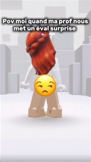 Pov moi quand la prof nous met une éval surprise #roblox #pourtoi #abonnetoi