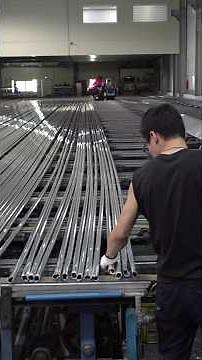 Aluminum pipe extrusion mass production process.