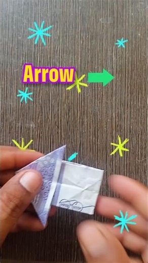 Arrow with money / currency note origami origami #shortvideo