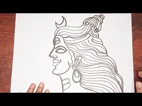 How to draw lord Shiva's sketch| tutorial for beginners| step by step.