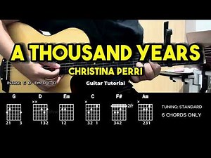 A Thousand Years - Christina Perri | Easy Guitar Chords Tutorial For Beginners (CHORDS & LYRICS)