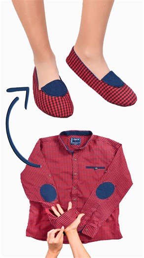 5 minute slippers! Easiest way to transform a shirt into cool slippers! Miarti 🧵✂️ | Miarti - Wiederverwendung