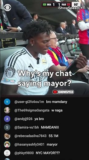 Speed’s live chat tells him that he’s sitting next to the mayor of New York City #shorts