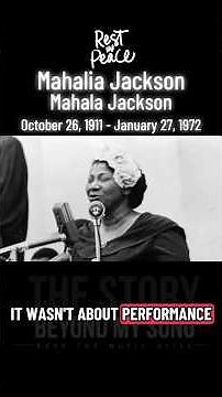 Remembering Mahalia Jackson: The Voice That Moved a Nation