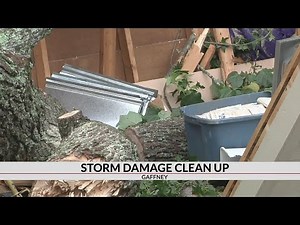 Clean up begins in Gaffney after storm