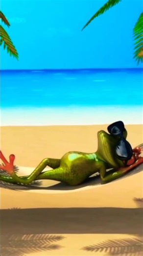 animasi katak bersantai #shorts #3d #katak