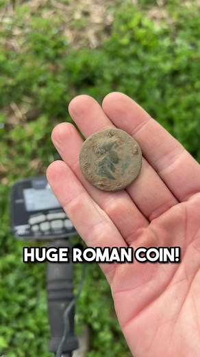 21K views · 1.1K reactions | Found a monster sized Roman coin! How epic! #roman #coin #metaldetecting #nuggetnoggin #metaldetector #adventureawaits #reelsfb | Nugget Noggin | Facebook