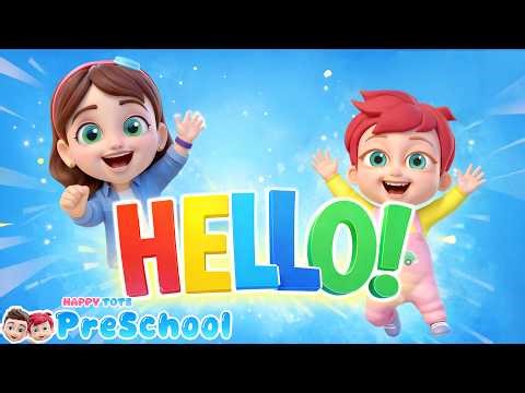 Hello Song 👋 + Healthy vs Junk Food 🍎🍟 | Kids Songs | Happy Tots Preschool