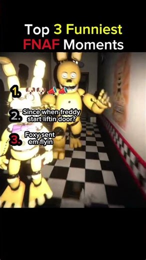 Top 3 Funniest FNAF Moments #fnaf #fivenightsatfreddys #gamingshorts #funny #horror