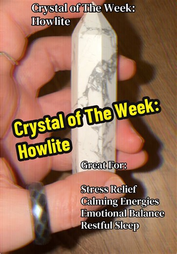 Crystal of The Week: Howlite Howlite, also known as the “Stone of Calm” is great for stress relief, soothing over active thinking and promoting patience and gentle awareness. Many love her and many hate her, Howlite is a brilliant for supporting you in more gentler ways. #howlite #crystaloftheweek #crystallover #shinyrocks #crystalstoreUK