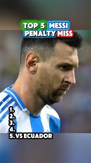 Top 5 Lionel Messi Shocking Penalty Misses 💔 Shocking Football Moments