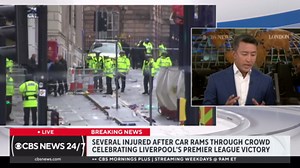 Man drives into crowd celebrating Liverpool FC victory, injuring several