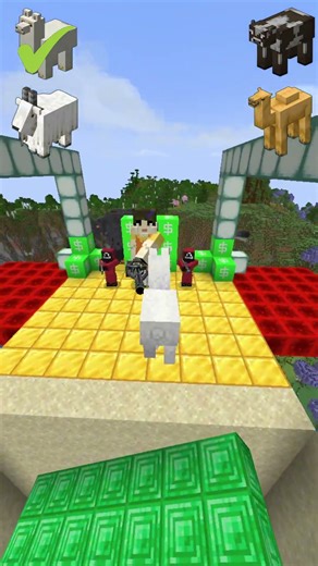 Minecraft Mobs on Spinning Platform! 🔄🌋 Squid Game Challenge