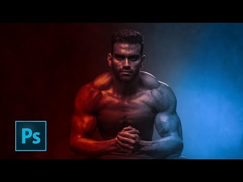 Photoshop Red And Blue Light Effects Tutorial | Easy and Quick