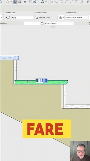 Modificare rapidamente l’altezza del gradino della scala di #archicad