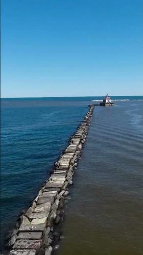 Flyover Friday - Oswego Harbor Lighthouse