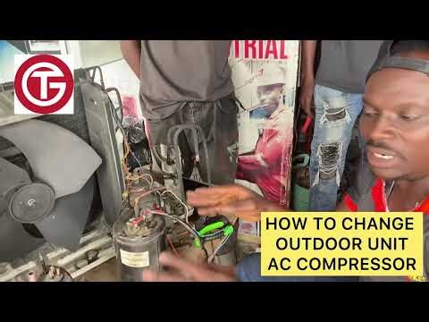 HOW TO CHANGE COMPRESSOR IN OUT UNIT AC