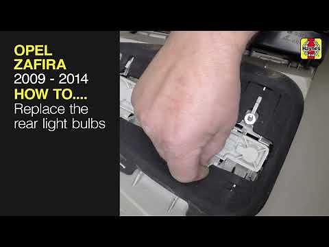 How to Replace the rear light bulbs on the Opel Zafira 2009 - 2014