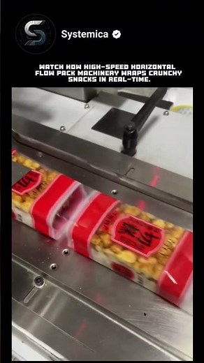 Automated Flow Pack Packaging Machine in Action | Food Production Lines
