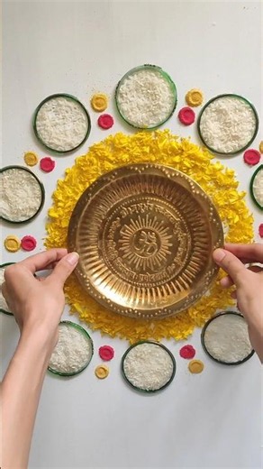 simple rangoli decoration ideas / Beautiful Rangoli Design for Home Decoration #diy #art #rangoli