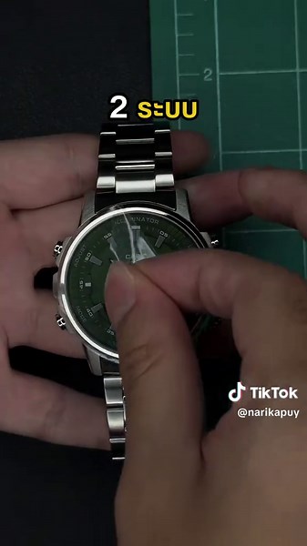 CASIO AMW-880D-3AVDF (ปัดเขียว 2 ระบบ) \t•\tหน้าปัดเขียวด้าน เท่แบบมีสไตล์ ไม่เหมือนใคร \t•\tดีไซน์ 2 ระบบ (เข็ม   ดิจิตอล) ใช้งานได้ครบจบในเรือนเดียว \t•\tไฟ Illuminator ดูเวลาในที่มืดได้ \t•\tฟังก์ชันครบ: ปลุก / จับเวลา / เวลาโลก \t•\tแบตเตอรี่ 10 ปี ใช้ยาวๆ ไม่ต้องเปลี่ยนบ่อย \t•\tสายสแตนเลส ลุคดูดี ใส่ได้ทั้งลุยและสุภาพ #casio #casiowatch #นาฬิกาข้อมือผู้ชาย #ป้ายยา #นาฬิกาข้อมือ