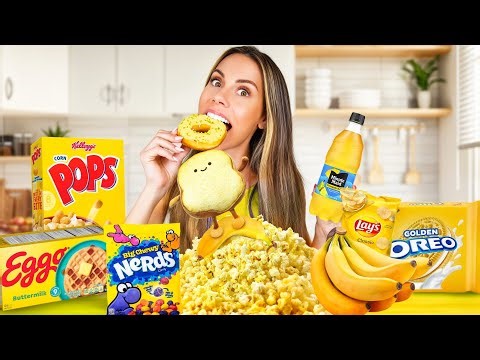 EATING ONLY YELLOW FOODS FOR 24 HOURS !