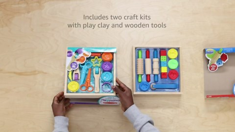 Melissa & Doug Clay Play Activity Set - with Sculpting Tools and 8 Tubs of Modeling Dough