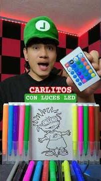 PAINTING CARLITOS WITH LED LIGHTS #shorts