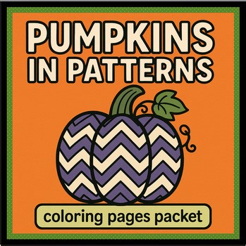 October Pattern Pumpkin Coloring Pages Packet 3rd grade craft worksheets fall