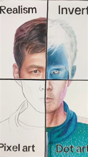 13K views · 107 reactions | Drawing Gi-Hun In 4 Different Styles Acrylic Side #acrylic #painting #gihun #squidgame | Franciszek Bielak | Facebook