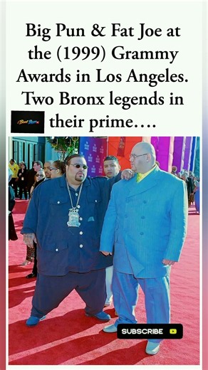 Big Pun & Fat Joe at the 1999 Grammys – Bronx Legends in Their Prime 🏆🎤 #BigPun #FatJoe #TerrorSquad