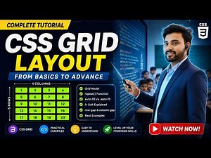 CSS Grid Layout Full Tutorial | Grid Model, repeat(), auto-fill, auto-fit, fr Unit & Gap Properties