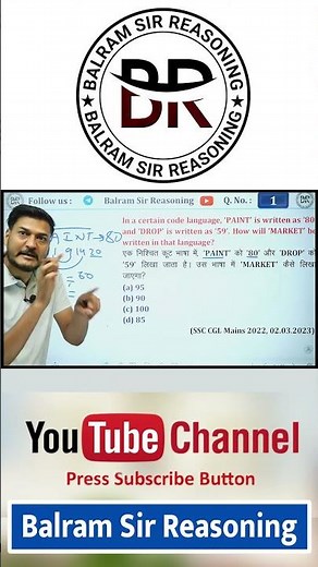 Coding decoding Most common pattern asked in CGL mains . #balramsirreasoning #coding decoding
