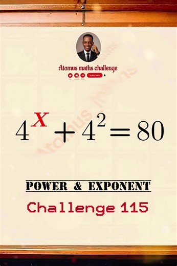 Exponential equation challenge 115. 🔥 #fyp #viralmath #mathstest #mathequation #basicmath #mathschallenge