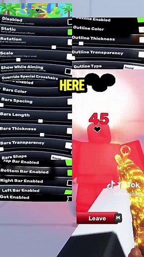 Shrek Crosshair in Roblox Rivals Gameplay