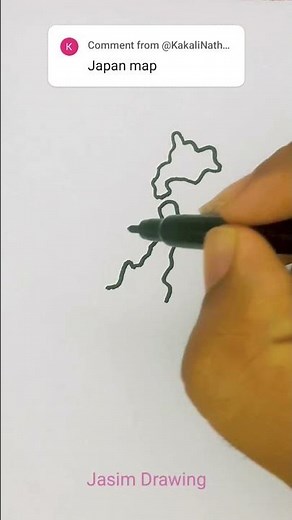 Drawin The Map of Japan Easy Method