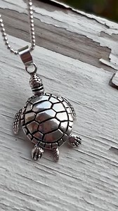 Sterling Silver Turtle Pendant Necklace – Moving 3D Sea Turtle Charm for Men Women – Ocean Marine Life Jewelry Gift for Him Her - Etsy