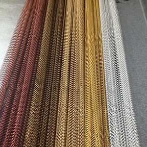 [Hot Item] Metal Coiled Woven Fabric Chain Link Mesh Drapery for Wall Cladding Curtain