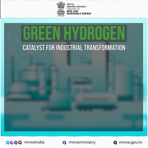 India is leading the Green Hydrogen story! Green Hydrogen is more no more a buzzword—it’s a game changer for decarbonising hard to abate sectors! From refineries to fertilizers, its potential to transform multiple sectors is immense. Watch out this space as India accelerates its Green Hydrogen goals! #GreenHydrogen #MNREIndia #CleanEnergy #Decarbonisation #Mitigation | Ministry of New and Renewable Energy (MNRE), Government of India | Facebook