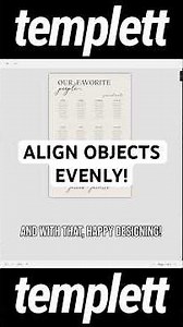 Aligning objects could not be easier with Templett!✨#templett #graphicdesign #wfh #designing