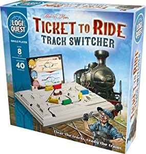 Ticket to Ride Logic Puzzle Board Game | LogiQuest Puzzle Adventure Inspired by the Ticket to Ride Board Game | Kids & Family Game | Includes 40 Puzzles | Ages 8+ | 1 Player | Avg. Playtime 15 Minutes