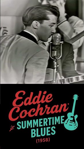 Eddie Cochran 🎸 Summertime Blues (1958) | Rockabilly Classic #shorts #youtubeshorts #short #music