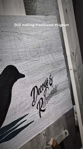 I’ve been using a couple months off guiding to create vintage style hand painted sign art!