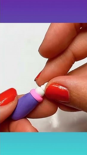 DIY How to Make a Miniature Baby Bottle with Clay #shorts #viral #clay #diy #miniature #babybottle